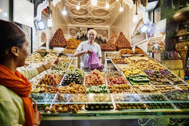 Moroccan pastry shop on a Marrakech food tour